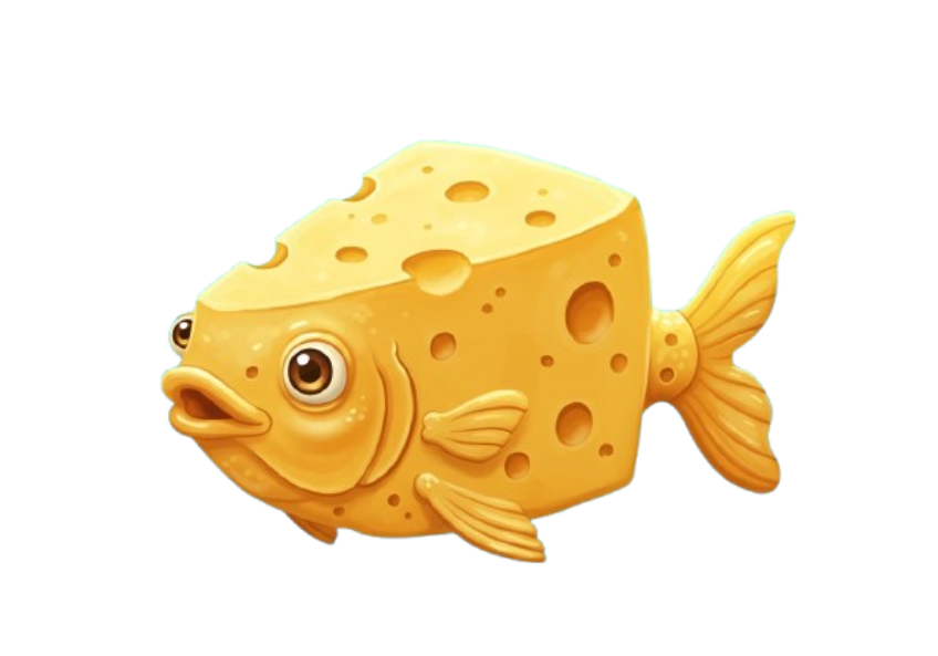 A Cheese Fish Sticker