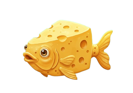 A Cheese Fish Sticker