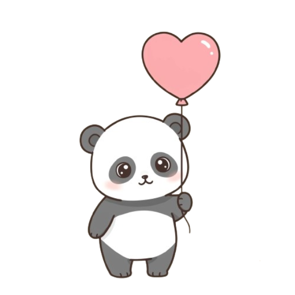 A Panda with Balloon