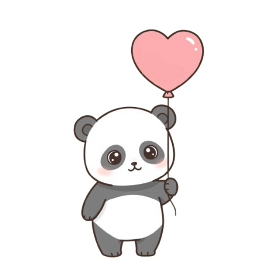 A Panda with Balloon