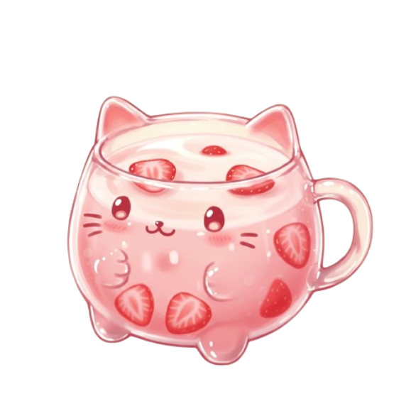 A Strawberry Cat Cup