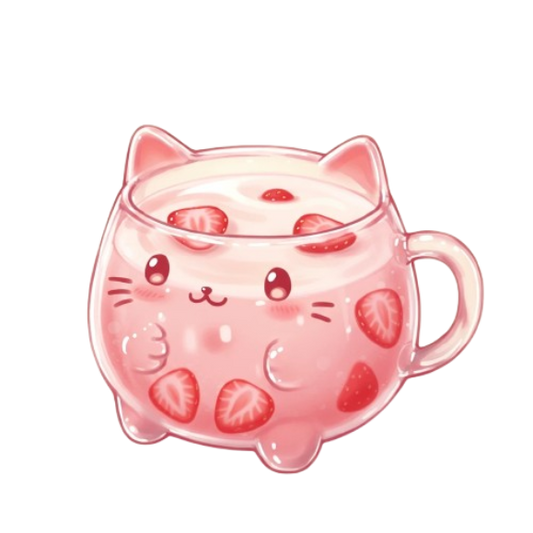 A Strawberry Cat Cup