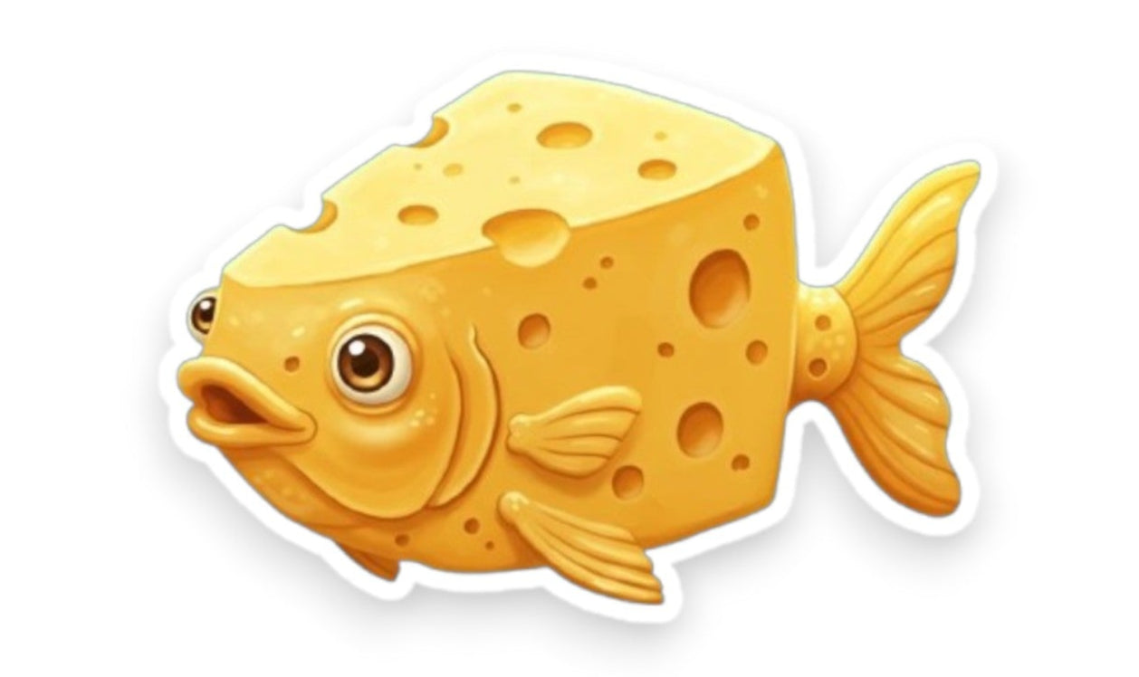 A Cheese Fish Sticker