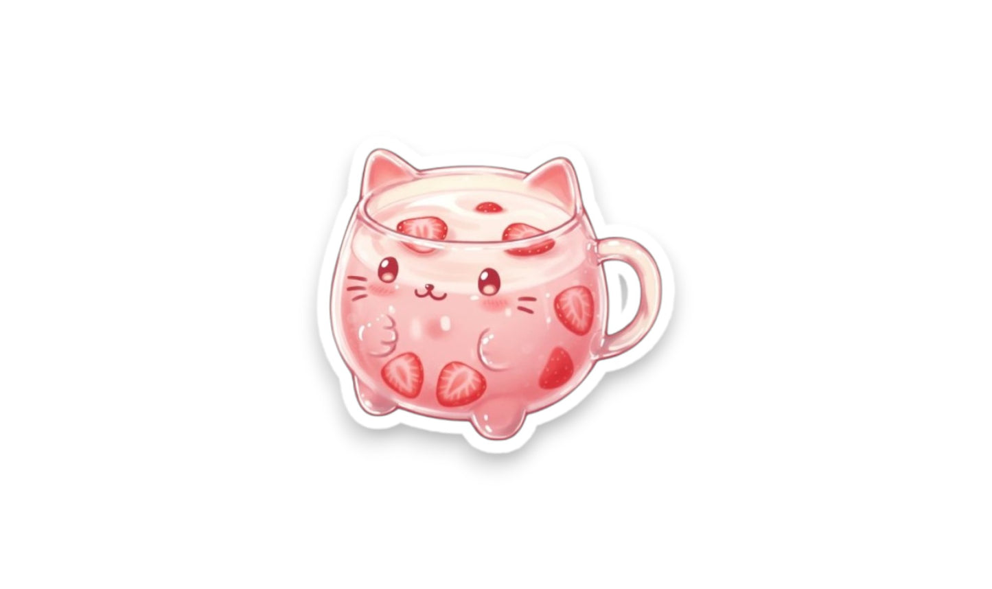 A Strawberry Cat Cup